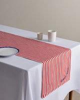 Rosane White Red Patterned Runner Rug - Hallway, Kitchen, Entryway - TryAladdin