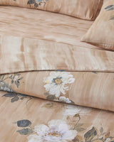 Professional Grade Digital Print Easy Iron Single Bedding Set   Brown