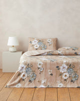 Professional Grade Digital Print Easy Iron Single Bedding Set   Brown