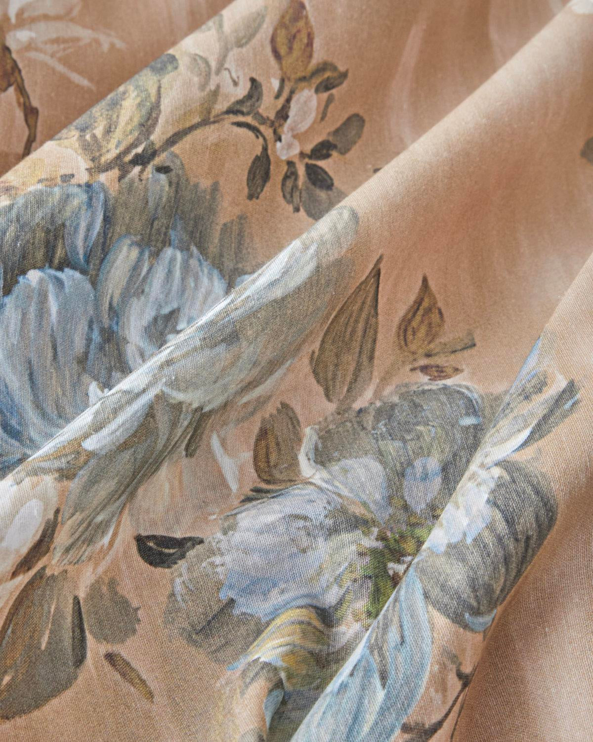 Professional Grade Digital Print Easy Iron Single Bedding Set   Brown