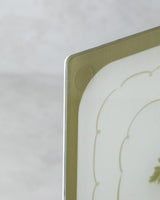 Professional Grade Rosemary Pattern Glass Cutting Board   25x35cm Green White