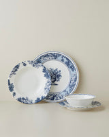 Premium Porcelain Dinnerware Set - 24 Piece - 6 Person - Navy Blue