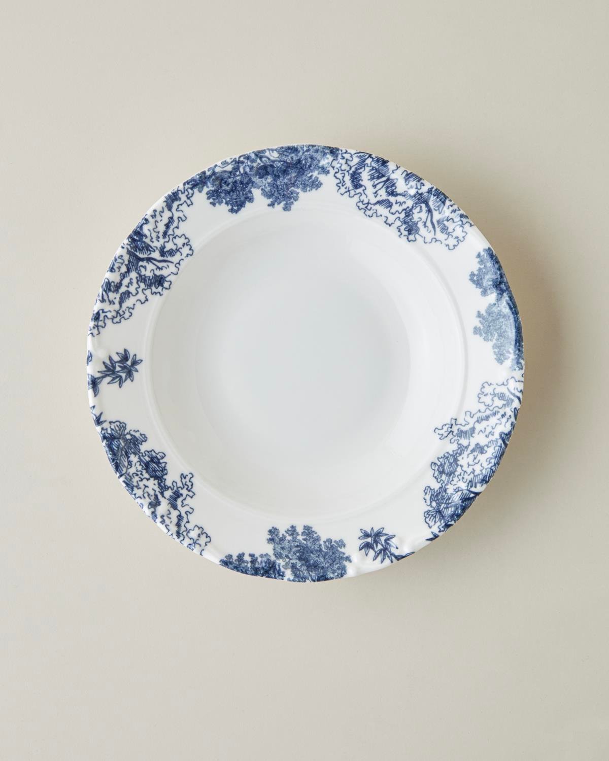 Premium Porcelain Dinnerware Set   24 Piece   6 Person   Navy Blue