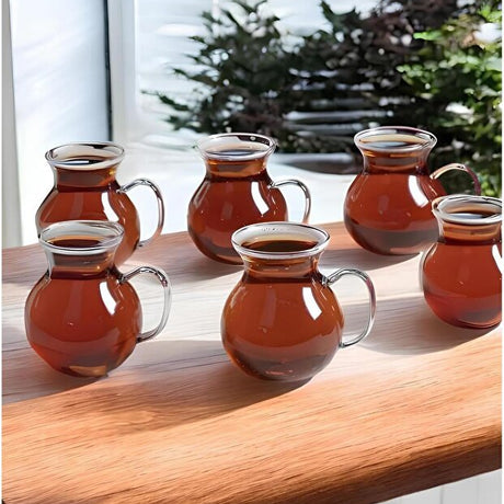 Rossel Premium Professional Turkish Tea Glasses - 6 Piece Set - TryAladdin