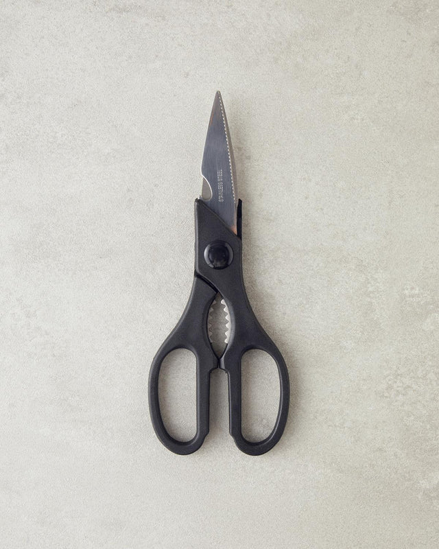 Professional-Grade Black Metal Kitchen Shears