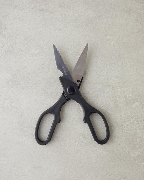 Professional-Grade Black Metal Kitchen Shears
