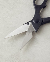 Professional-Grade Black Metal Kitchen Shears