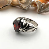 Ruby Silver Men's Ring