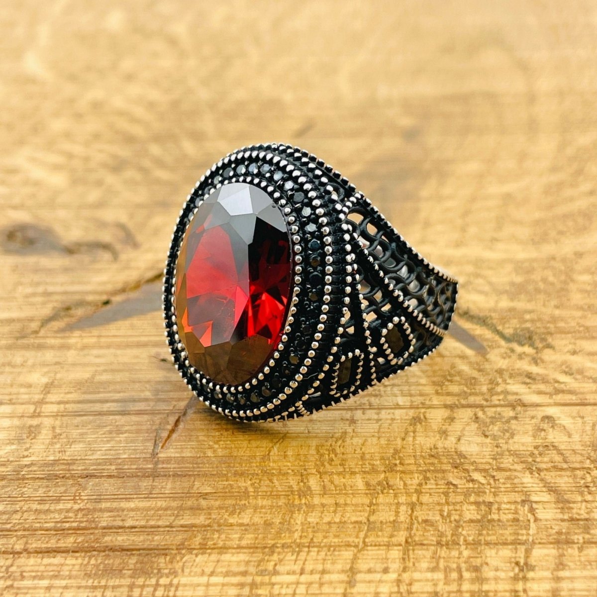 Ruby Silver Ring