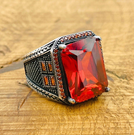 Ruby Silver Ring