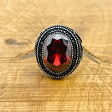 Ruby Silver Ring