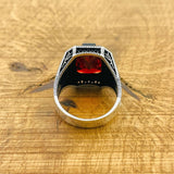 Ruby Stone Silver Ring