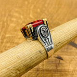 Ruby Women's Silver Ring