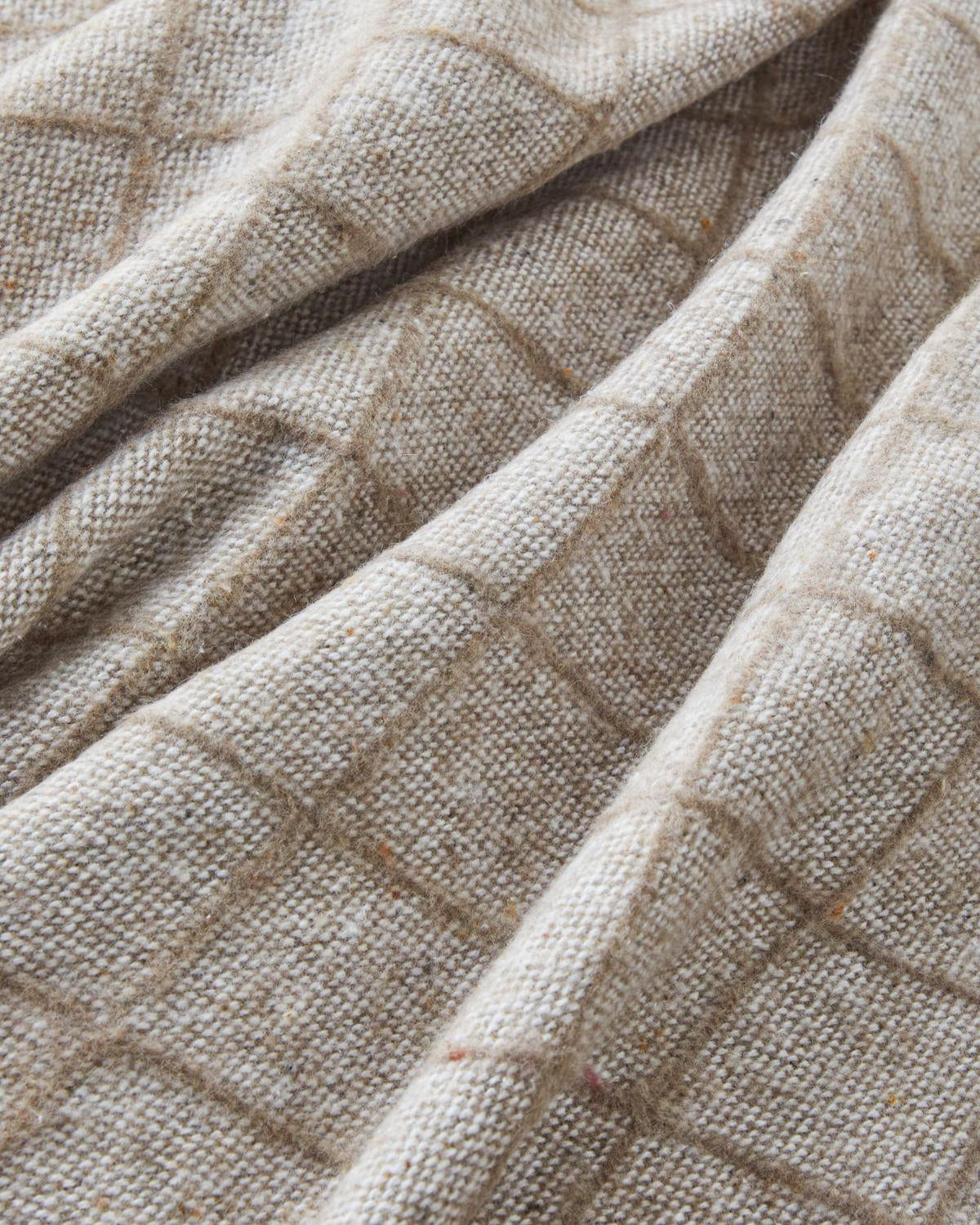 Elegant-Rumi-Pattern-Textile-Throw-Blanket-Coffee-Beige
