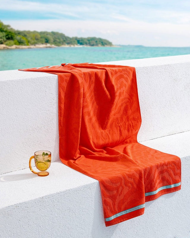 Saber Orange 100% Cotton Beach Towel - Soft & Absorbent - TryAladdin