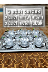 Samsa Premium Turkish Mirra Coffee & Tea Serveware Set - 18 Piece - TryAladdin
