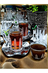 Samsa Premium Turkish Mirra Coffee & Tea Serveware Set - 18 Piece - TryAladdin