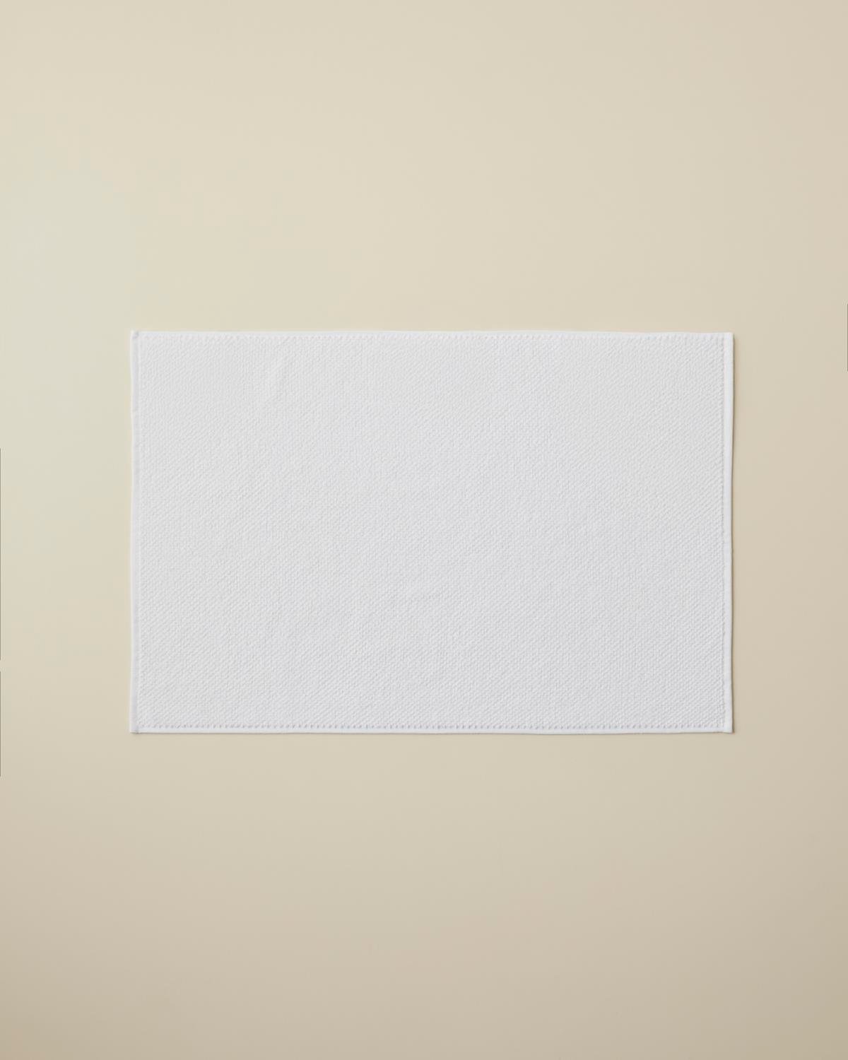 Professionelt bomuldsfrotté fodhåndklæde med striber 50x70 cm hvid