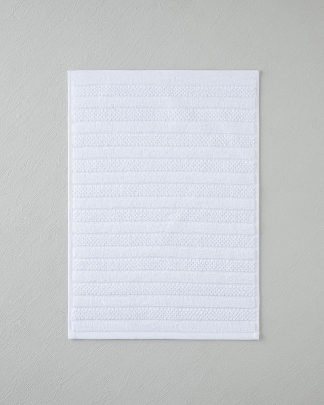 Professional-Grade-Striped-Cotton-Hand-Towel-White