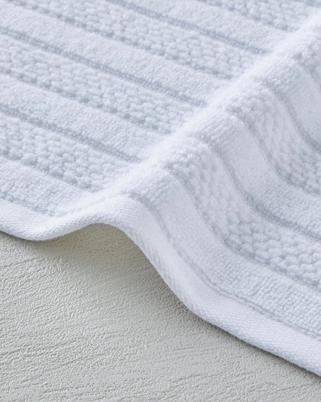 Professional-Grade-Striped-Cotton-Hand-Towel-White