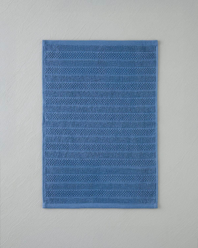 Professional-Grade Sandy Stripe Cotton Hand Towel - Navy Blue