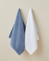 Professional Grade Cotton Striped Face Towel White