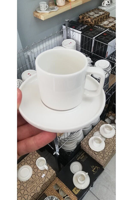 Sare Premium Plain Turkish Coffee Cup Set - 6 Piece - TryAladdin