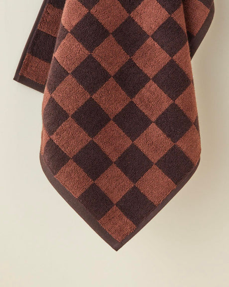 Premium-Savanna-Check-Cotton-Face-Towel-Coffee-Brown