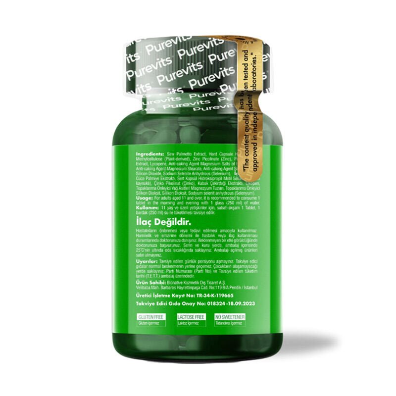Saw Palmetto Complex - Zinc & Pumpkin Seed Support Vegan Capsules - TryAladdin