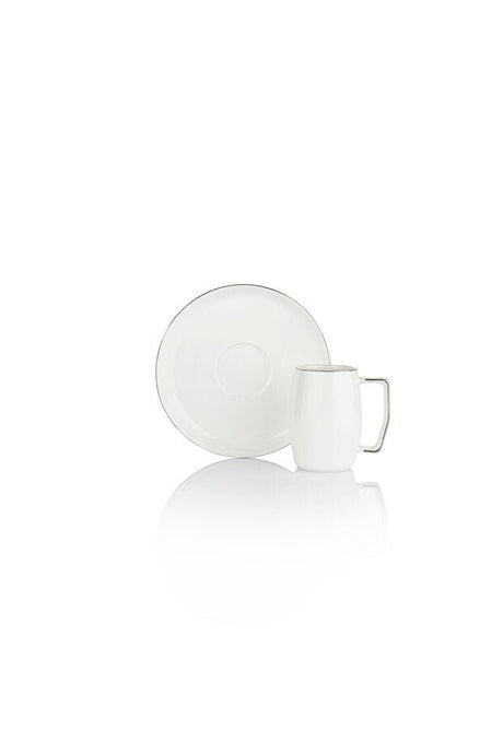 Schafer Flott Elegant Silver Turkish Coffee Cup Set - 12 Piece Set - TryAladdin
