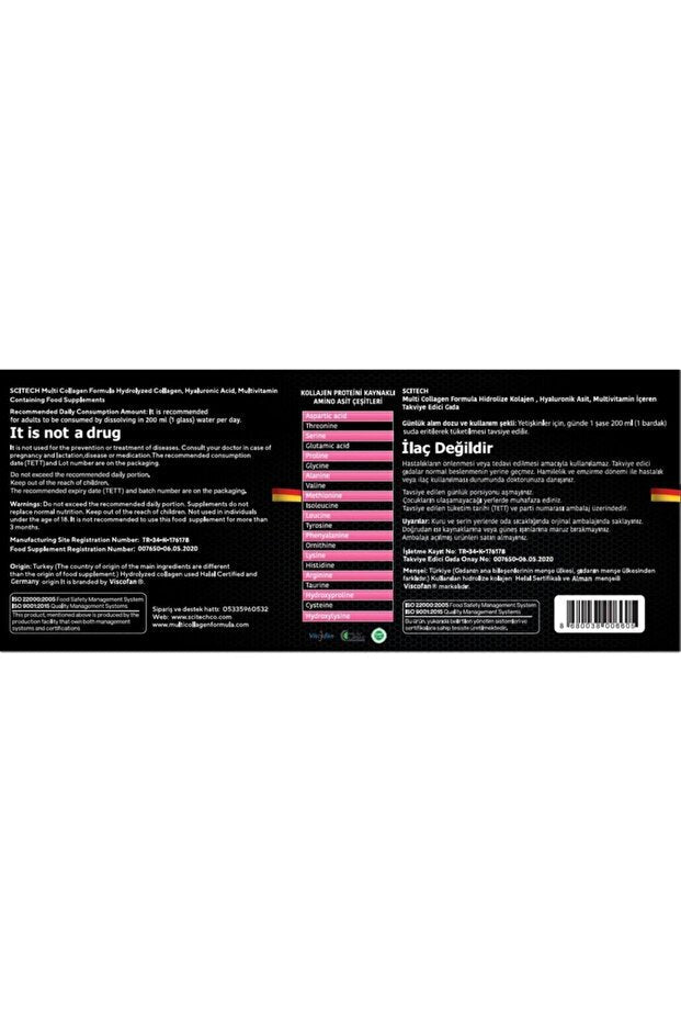 Scıtech Multi Collagen Formula - 10,000mg Collagen, 2 - Month Supply - TryAladdin