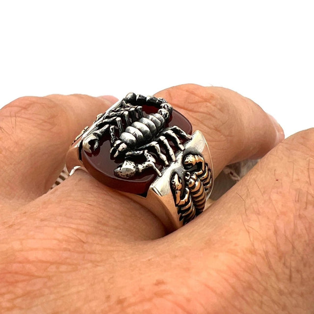 Scorpion Agate Ring