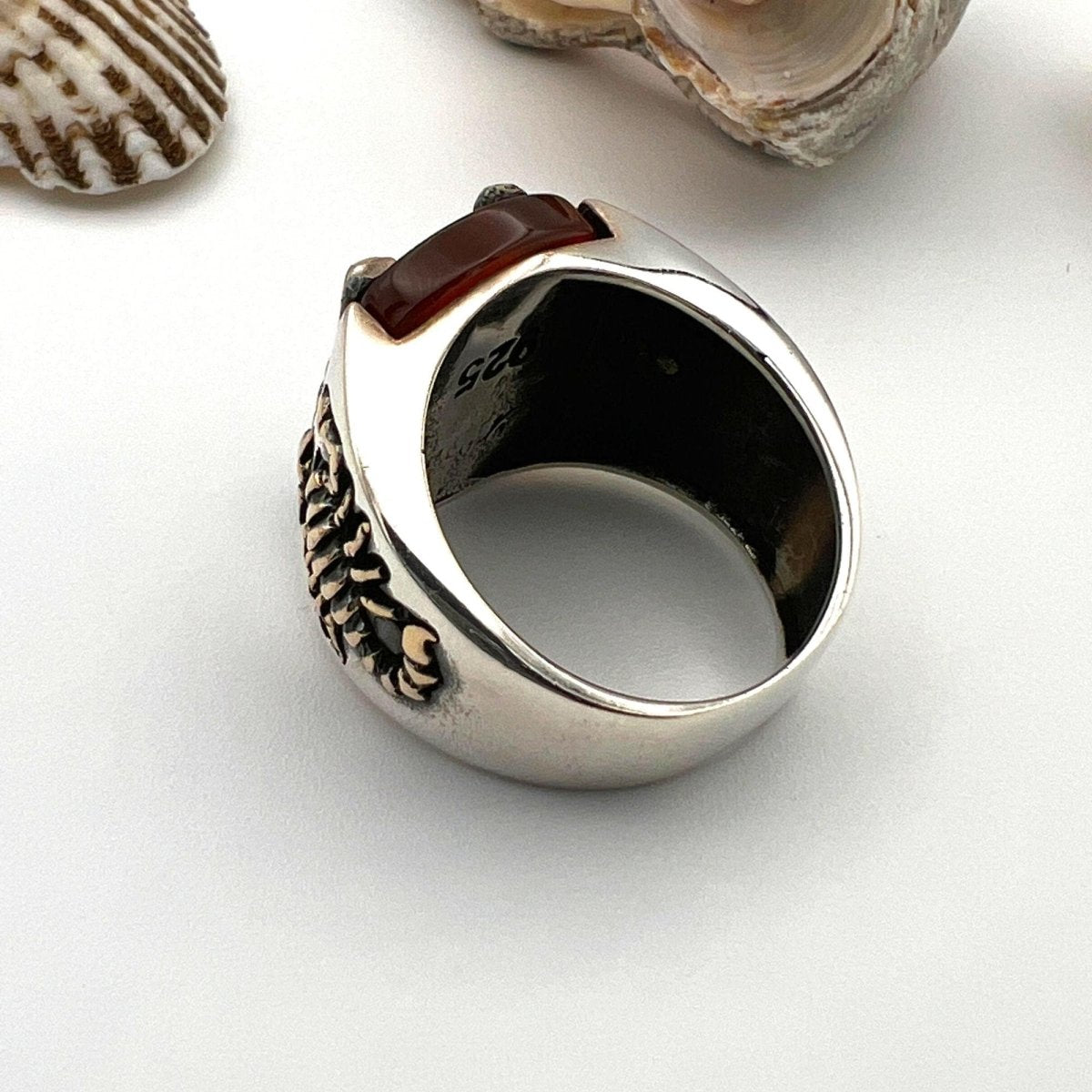 Scorpion Agate Ring