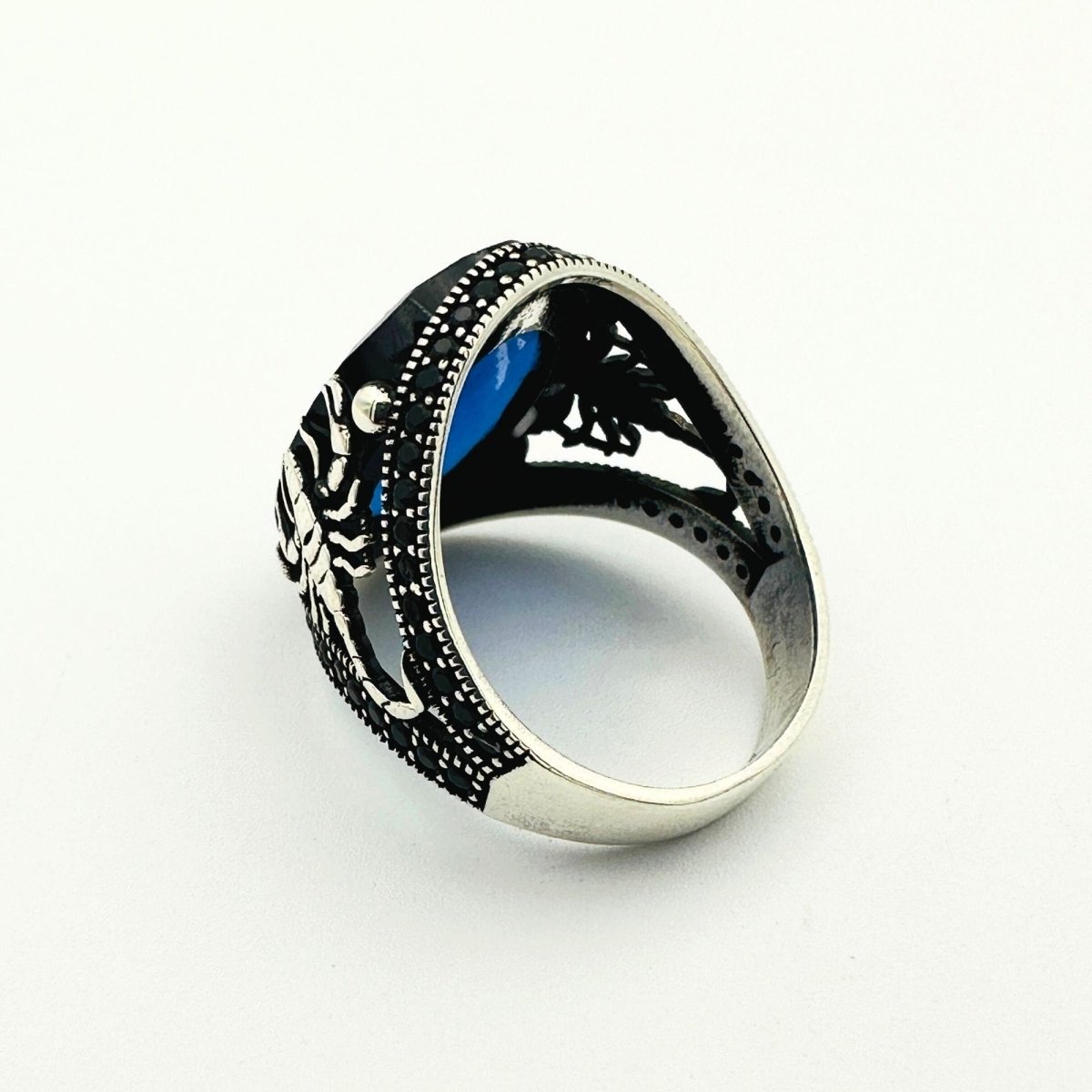 Scorpion Detailed Silver Men's Ring