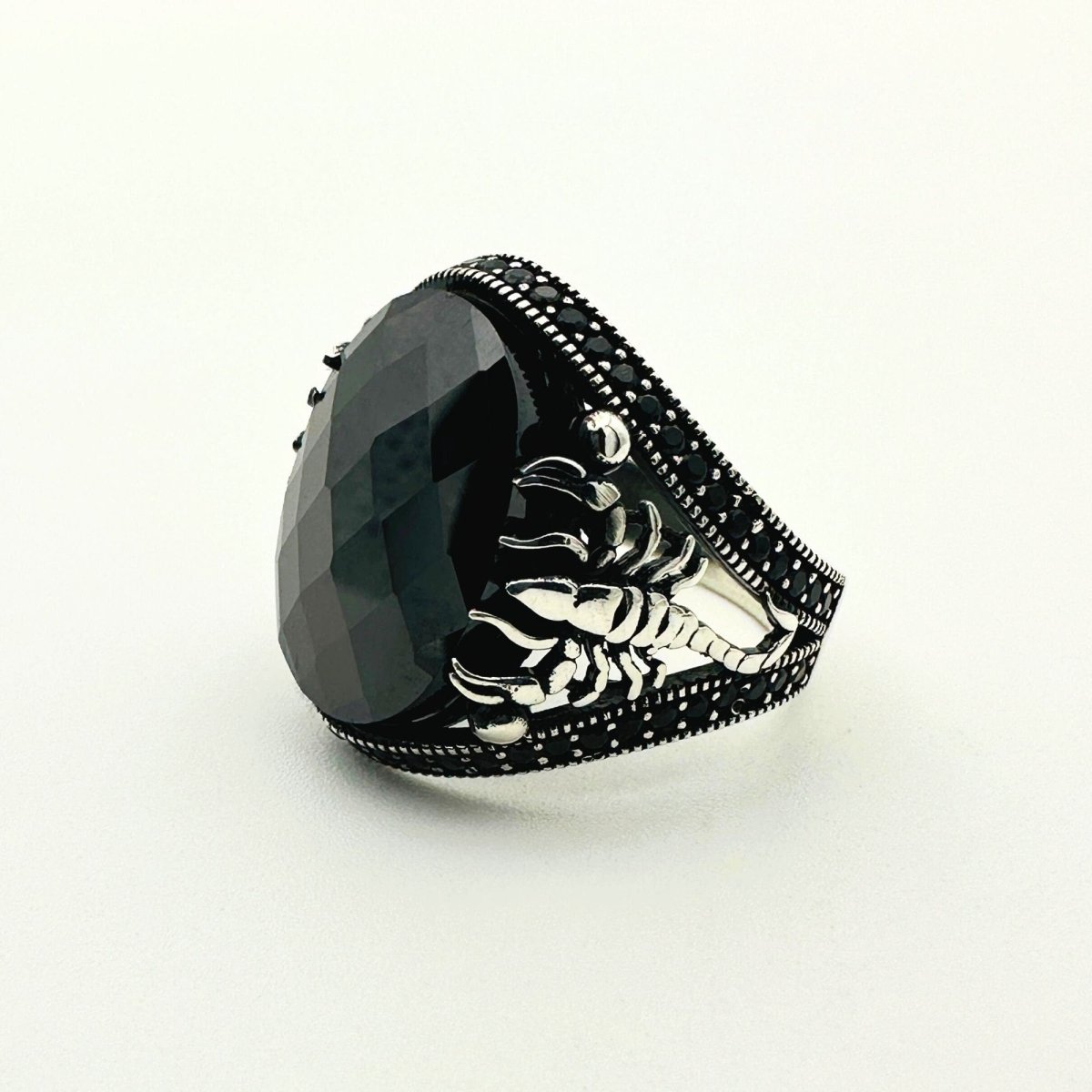 Scorpion Detailed Silver Men's Ring