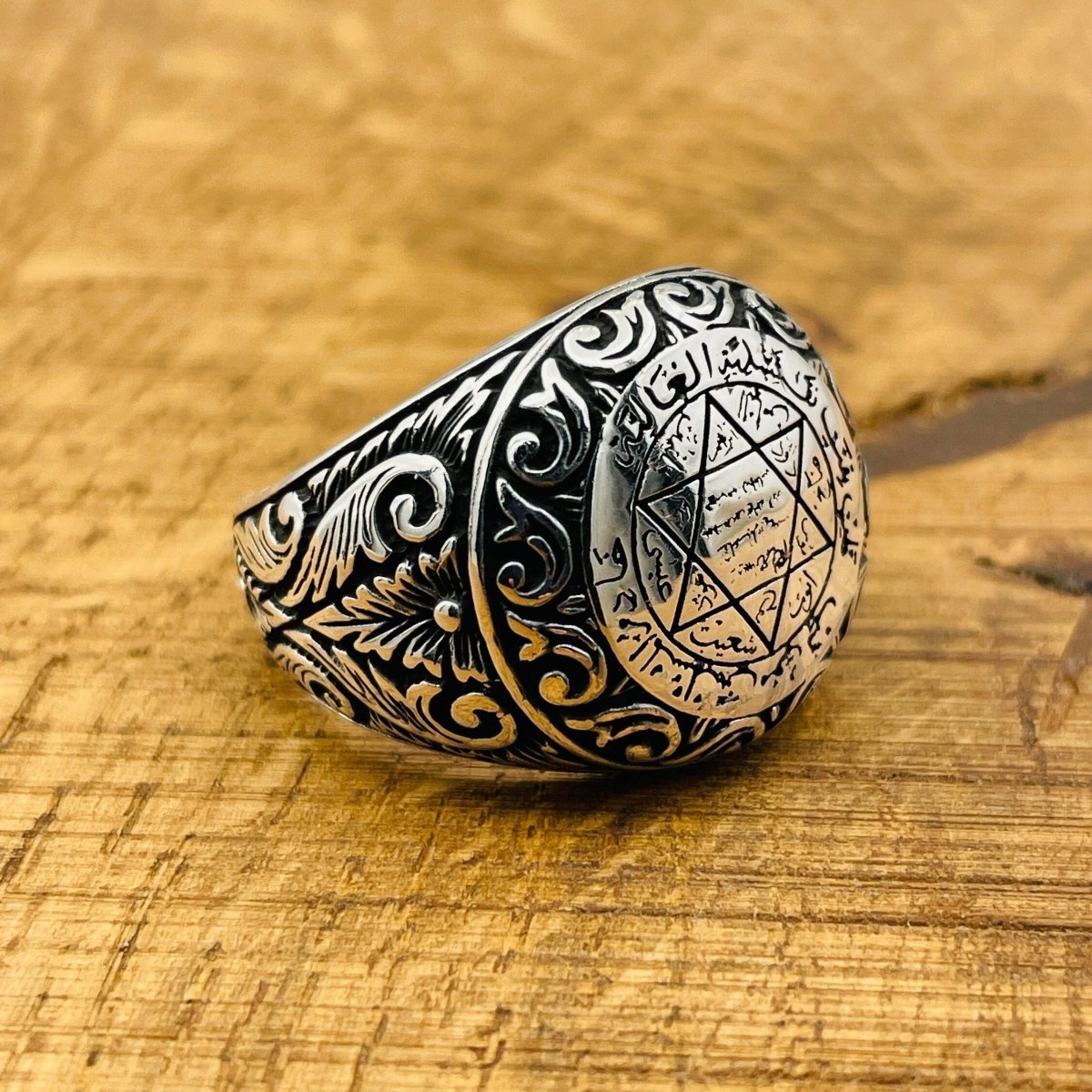 Seal Of Solomon Silver Men's Ring