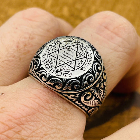 Seal Of Solomon Silver Men's Ring