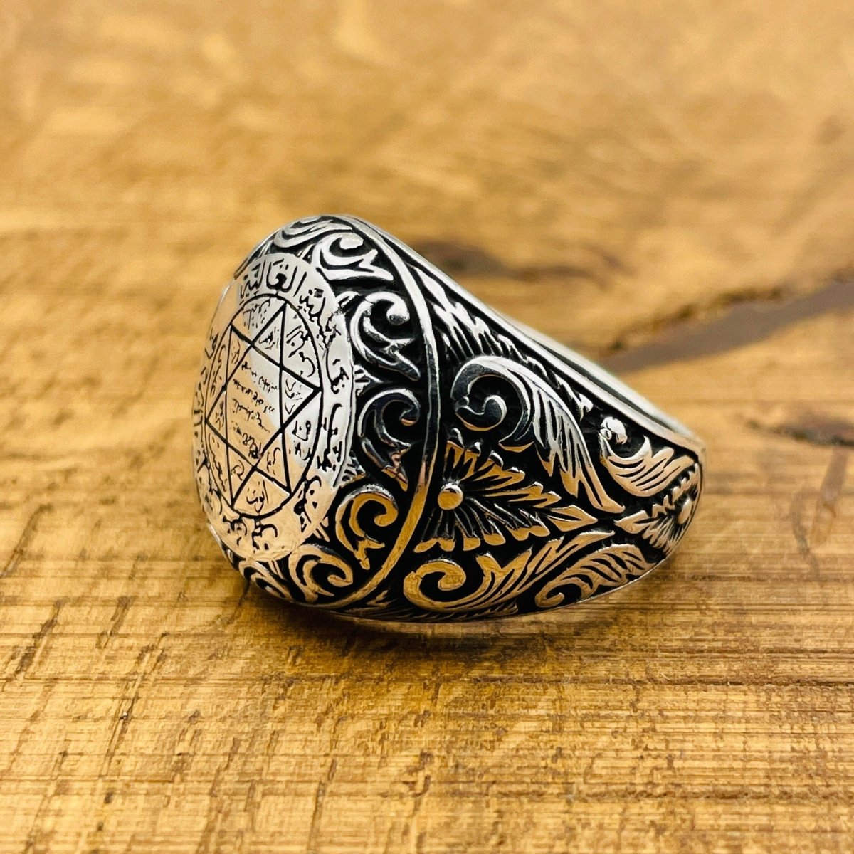 Seal Of Solomon Silver Men's Ring