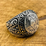 Seal Of Solomon Silver Men's Ring