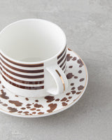 Professional Grade New Bone China 2 Person Tea Set   Elegant Brown Finish