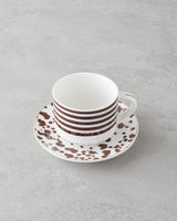 Professional Grade New Bone China 2 Person Tea Set   Elegant Brown Finish