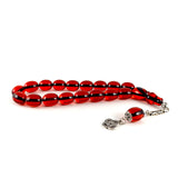 Selderesi | 17 Beads Efe Size (Small Size) Mascot Fire Amber Tasbih