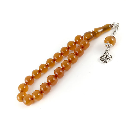 Selderesi | 17 Beads Efe Size (Small Size) Mascot Fire Amber Tasbih
