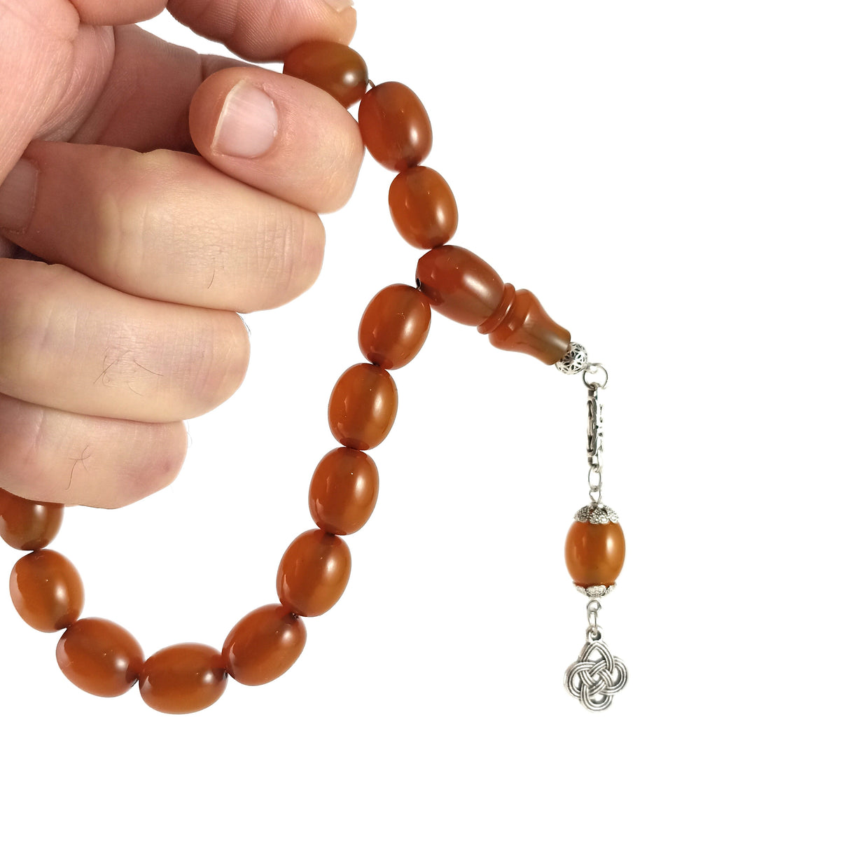 Selderesi | 17 Beads Efe Size (Small Size) Mascot Fire Amber Tasbih