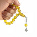 Selderesi | 17 Beads Efe Size (Small Size) Mascot Fire Amber Tasbih with Golden beads