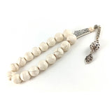 Selderesi | 17 Beads Efe Size (Small Size) Mascot Natural Ceyt Stone Tasbih