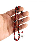 Selderesi | 925 Sterling Silver Tasseled Fire Amber Tasbih