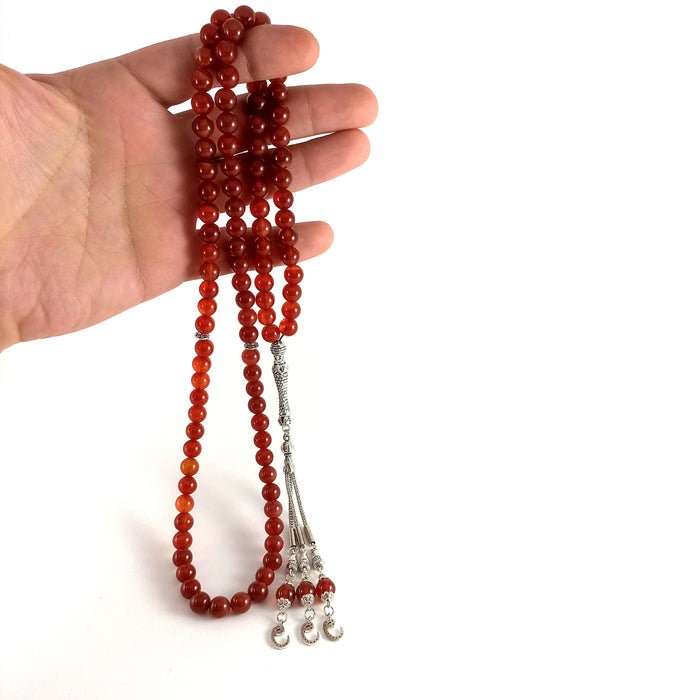 Selderesi | Agate Natural Stone 99 Beads Prayer Tasbih