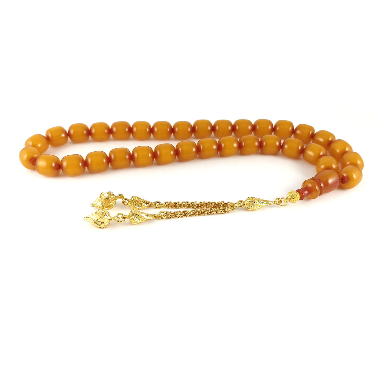 Selderesi | Big Capsul Cute Amber Tasbih with Yellow Tassel