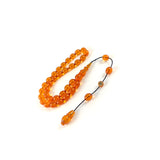 Selderesi | Bureaucrat Size Transparent Yellow Fire Amber Tasbih